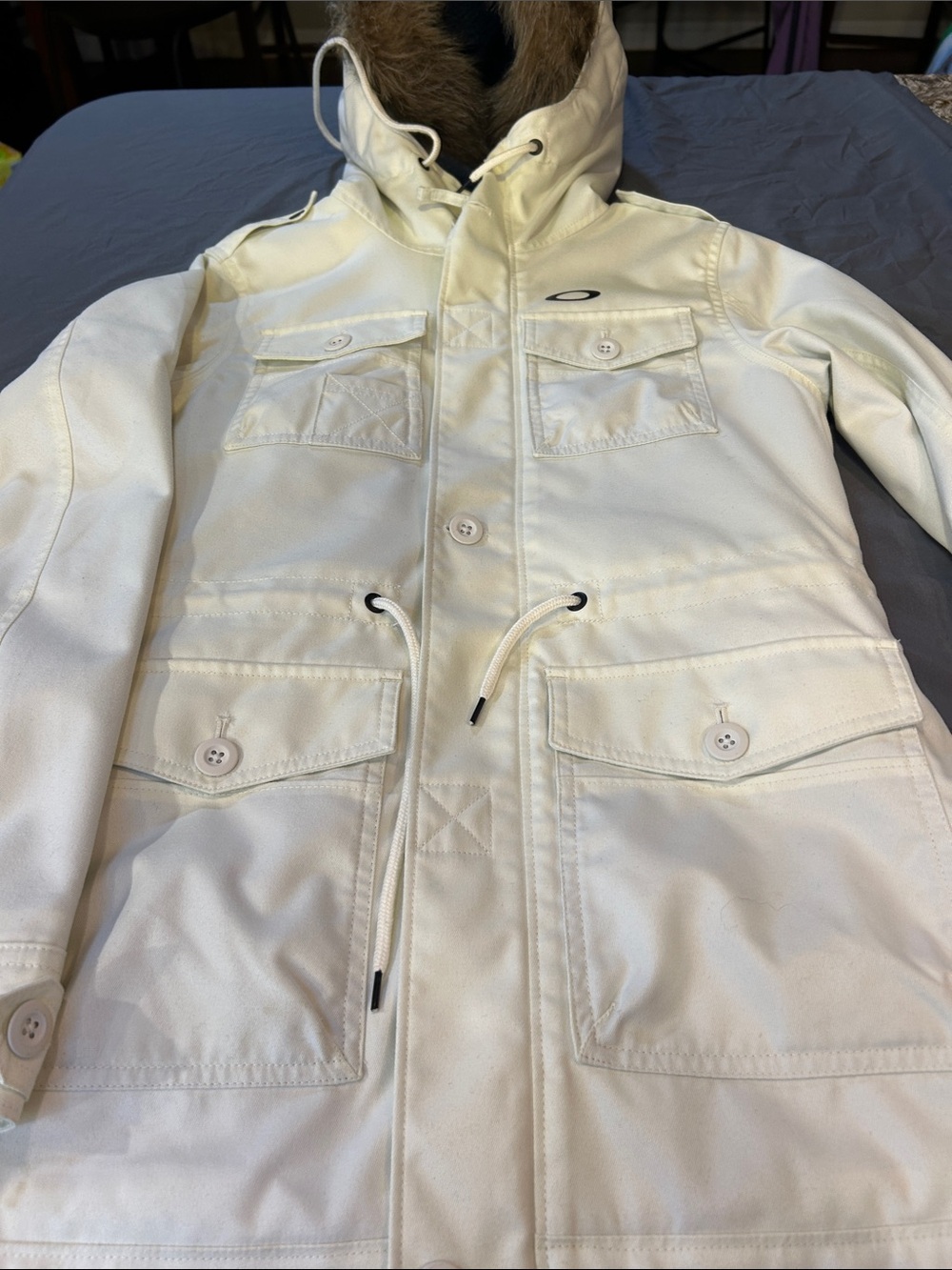 Oakley Cream/White Military Field Parka with Hood